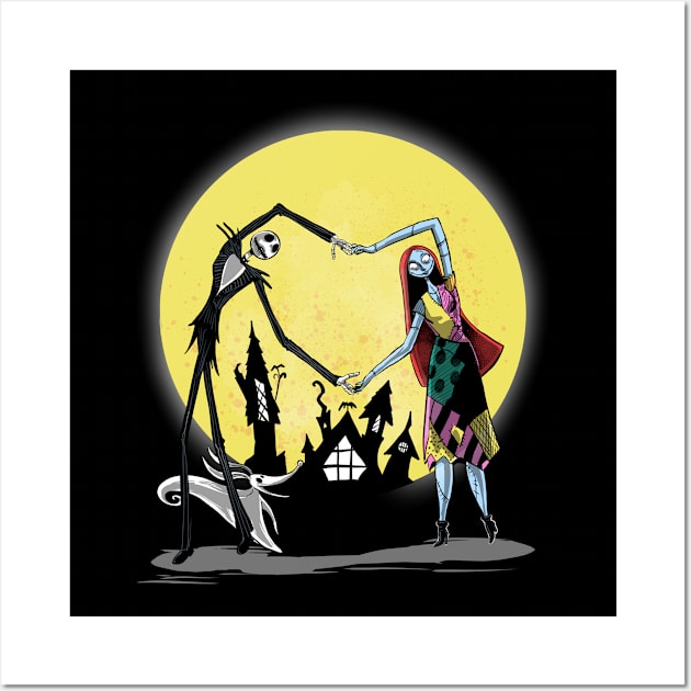 Love in Halloween Town Wall Art by Zascanauta